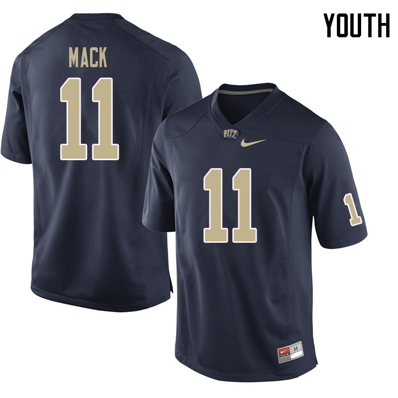 Youth #11 Taysir Mack Pittsburgh Panthers College Football Jerseys Sale-Navy